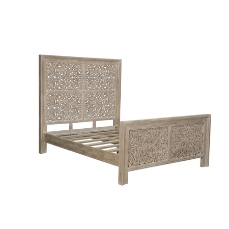 Homeroots Three Piece Gray Solid Wood Bedroom Set 569569