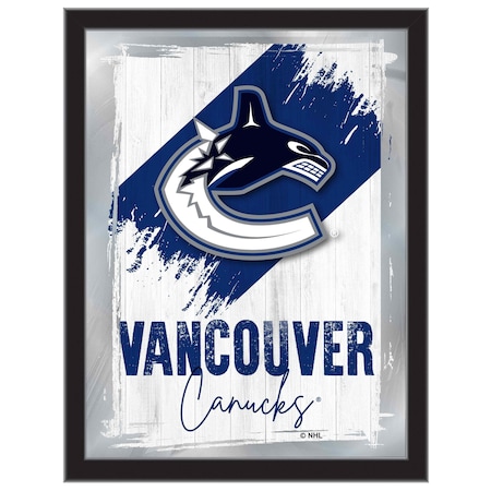 Holland Bar Stool Co Vancouver Canucks 17 in.x22 in. Logo Wall Mirror MLogo