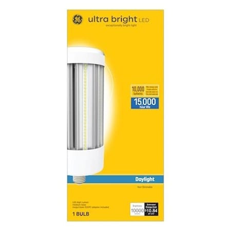 Ge LED Light Bulb, Ultra-Bright, Corncob Lamp, 750 W Equivalent, E26 Medium Lamp Base 93130944