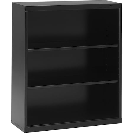 Tennsco 3-Shelf Stationary Bookcase, 40"x34-1/2" Black B-42BK