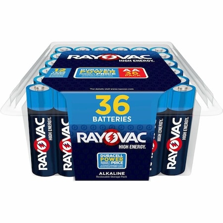 Rayovac High Energy Alkaline AA Batteries, For Flashlight, Remote Control, Mouse, AA, 8PK 81536PP
