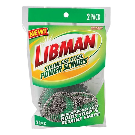 Libman Commercial Stainless Steel Power Scrubs 1240