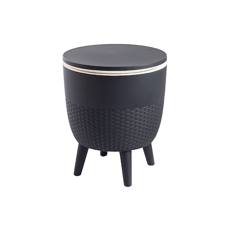 Lagoon Cancun Resin All Weather 2-In-1 Side Table and Cooler 7035K3-SSLGS