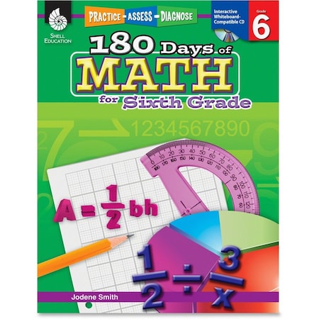 Shell Education 180 Days of Math Book, Grade 6 50802