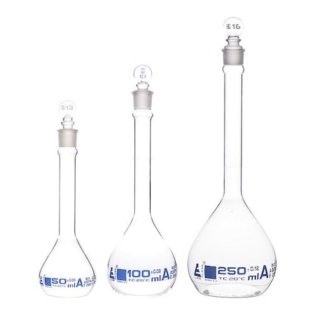 Eisco Scientific Erlenmeyer Flask Set, Straight Neck, Glass CH196042