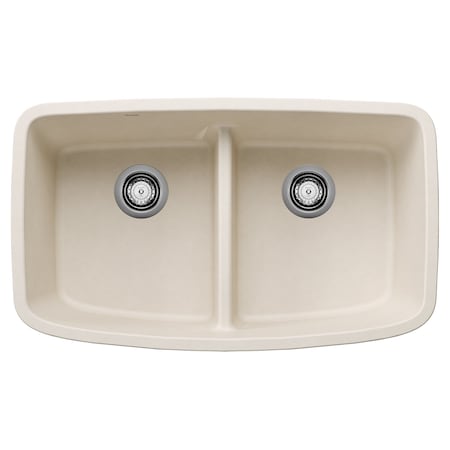 Blanco Valea Equal Double Low Divide, Soft White 443089