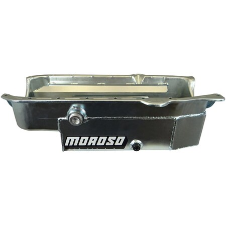 Moroso 21327 8 qt. Circle Track Wet Sump Oil Pan for 1986-1986 Small Block Chevy, Steel MOR21327
