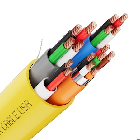 Syston Cable Technology Access Control Cable Yellow 1000 FT - 18/4c+22/3pr OAS+22/2c+22/4c, CL3P, OSDP & Wiegand Compatible 9888-1000YL
