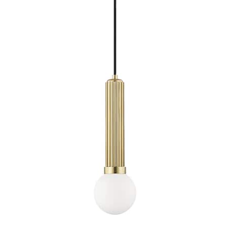 Hudson Valley Lighting Reade 1 Light Pendant 5 In. Aged Brass 5104-AGB