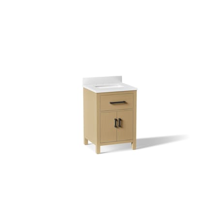 Kohler Kresla 24" bathroom vanity cabinet with sink and quartz top 40637-BD1-WEK