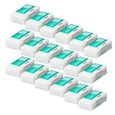 Pentel Hi-Polymer Eraser, Soft, 24PK ZES-08