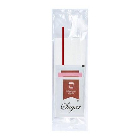 Vistapak Condiment Kit Economy Clear 1sug 1sug sub 1crm 1strstk 1nap 500cs, 500PK C-CK-111011-C500