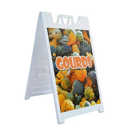 Signmission Gourds, A-Frame & 2 Sign Inserts, Heavy-Duty Plastic Frame SBHD-C-2436-Gourds