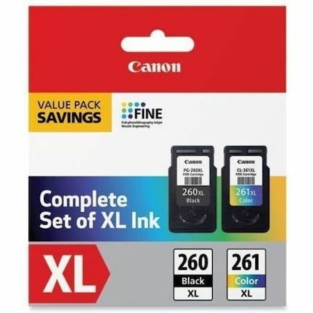 Canon High-Yield Ink CL-261XL/PG-260XL, Black/Color 3706C005