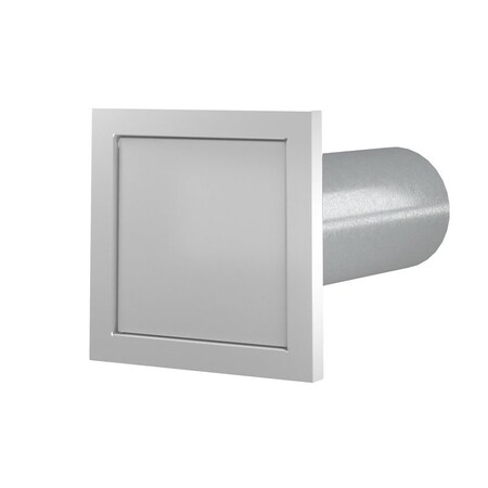 Imperial Wall Exhaust Hood, 6-3/4 in W Hood, 6-3/4 in H Hood, 4 in Duct, Steel Hood, White Hood VT0759