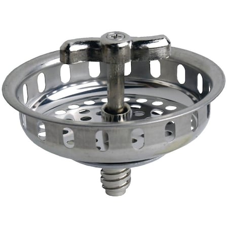 Danco Basket Strainer, 312 in Dia, Stainless Steel, Chrome, For Universal SpinNGrin Strainer 86800