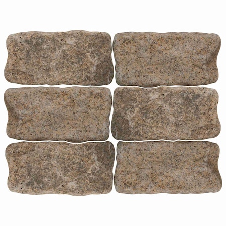 Msi Giallo Fantasia 4in. X 8in. Tumbled Granite Cobbles ZOR-LSC-0222