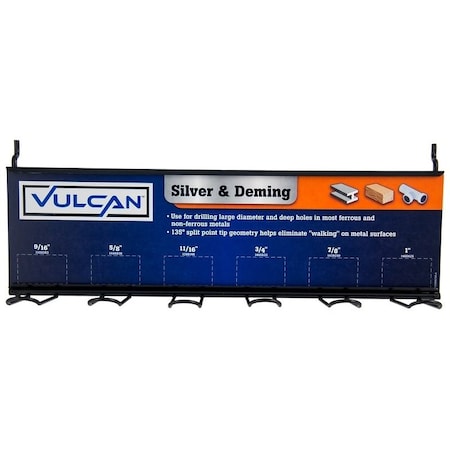 Vulcan Vulcan 994870 Drill Bit Rack, Silver & Deming, 6 Slot 994870
