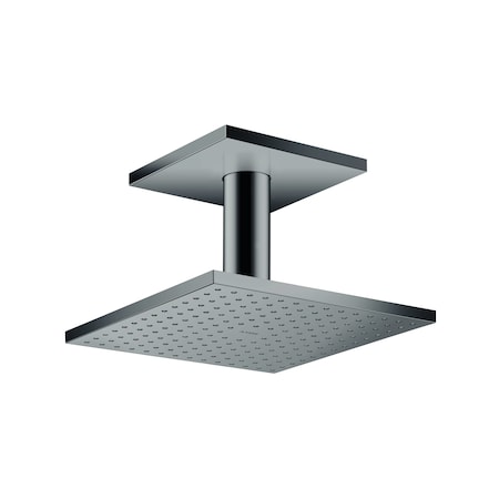 Axor ShowerSolutions Showerhead 250 Square 2-Jet Ceiling Connection, 2.5 GPM in Polished Black Chrome 35312331