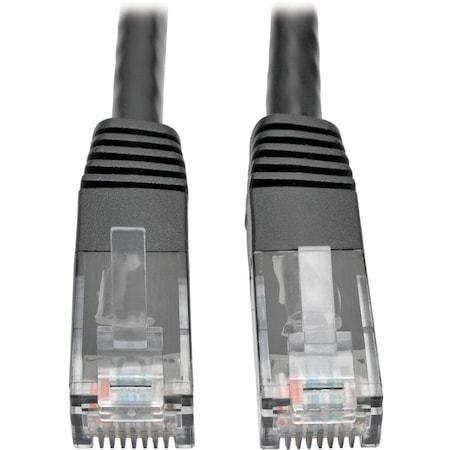 Eaton Tripp Lite Series Cat6 Gigabit Molded UTP Ethernet Cable RJ45 M/M, PoE, Black, 35 ft. 10.67 m N200-035-BK