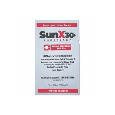 First Aid Only SunX30 Sunscreen Lotion Packet, 300 per Box 579-18-399