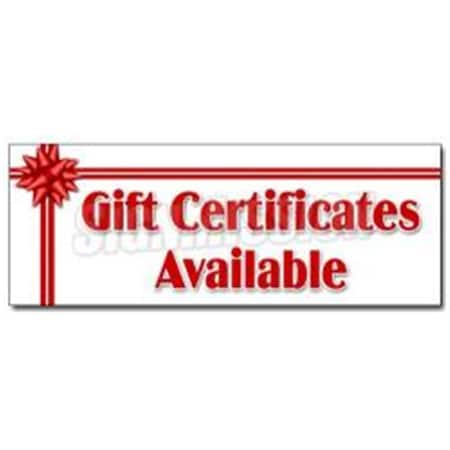 Amistad 12 in. Gift Certificates Available Decal Sticker AM3863206