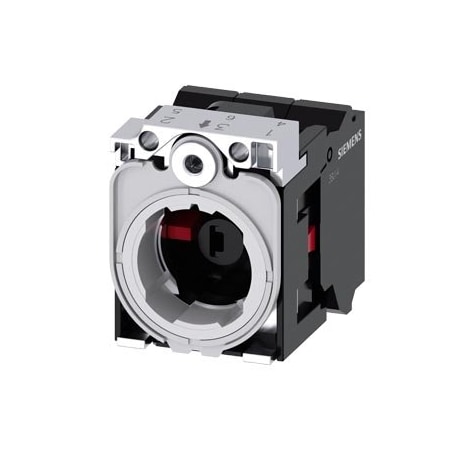 Siemens holder, 3-way, metal, 1 NC, 1 NC, LED module, white, 24 V AC/DC 3SU1511-1AB60-3PA0