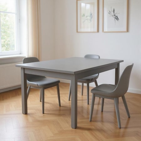 Homeroots 48" Gray Solid Wood Dining Table 548861