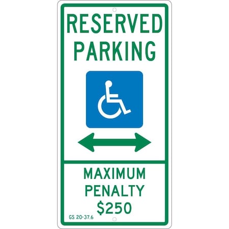 Nmc State Handicapped Reserved Parking Sign North Carolina, TMS328H TMS328H