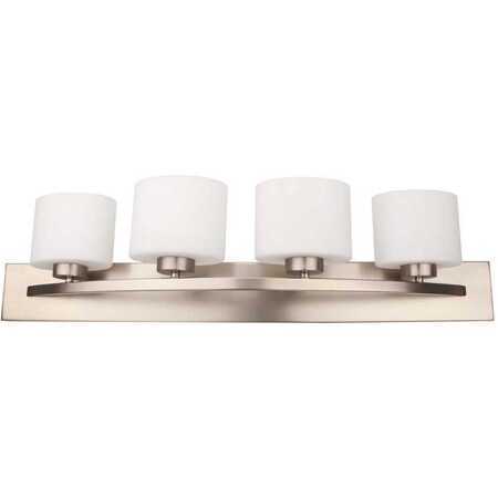 National Brand 4-Light Brushed Nickel Bath Vanity Light 2466378-REV