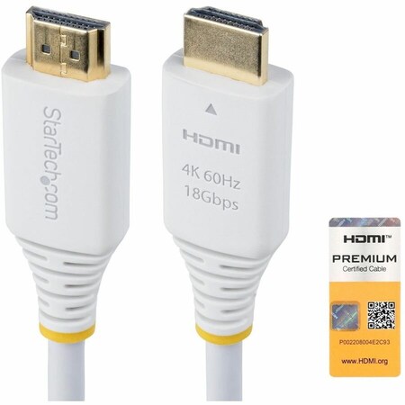 Startech.Com 6FT 1.8M PREMIUM CERTIFIED HIGH SPEED HDMI CABLE, 4K 60HZ/1440P 144HZ, HDR10/H HDMI2-CABLE-4K60-6FW