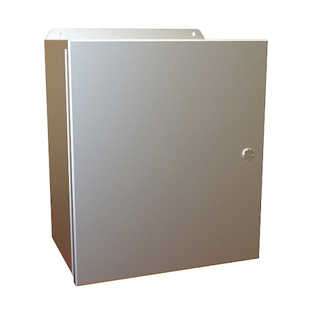 Hammond Latches Electrical Enclosure, 14 in H, 8 in D, 12 in W, 12, 13, 3R, 4, 4X, Aluminum EJ14128AL
