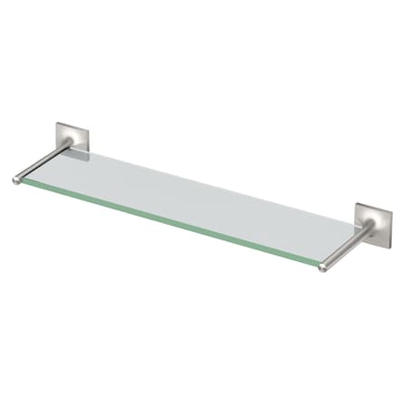Gatco Waterline Glass Vanity Shelf, Satin Nickel 5596