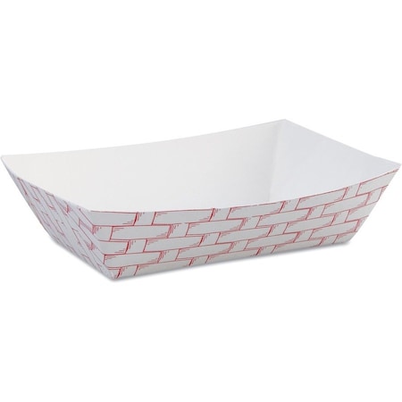 Boardwalk Paper Food Baskets, 6 oz Capacity, 3.78 x 4.3 x 1.08, Red/White, 1000PK BWK30LAG040