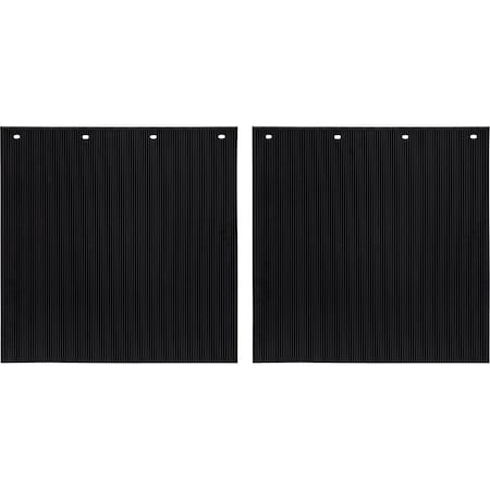 Buyers Products Mudflaps, 24 in X 24 in, Polymer, Black, 1 PR B24PSRPBPKGD