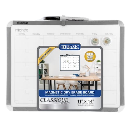 Roomfactory 11 x 14 in. Magnetic Dry Erase Calendar Board with Marker & 2 Magnets RO3325417