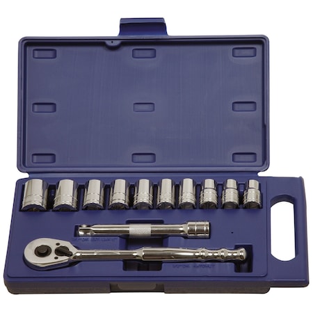 Williams Socket Tool Set, 1/2", 12pcs., Metric, JHW50669 JHW50669