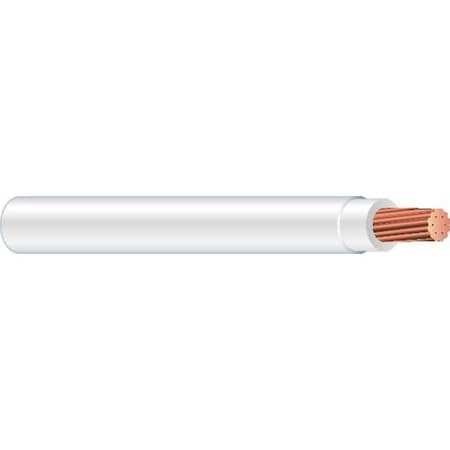 Unified Wire & Cable THHN Building Wire, Copper, 8 AWG, 1C, White, Stranded, 1 ft 000000000020489105