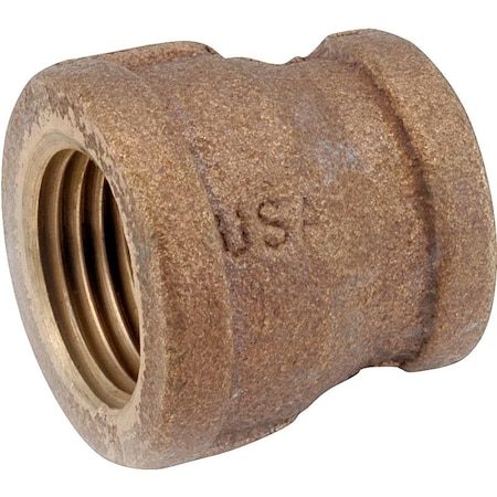 Anderson Metals Reducing Pipe Coupling, 1-1/4 x 1 in, FIPT, Brass, 200 psi Pressure 738119-2016