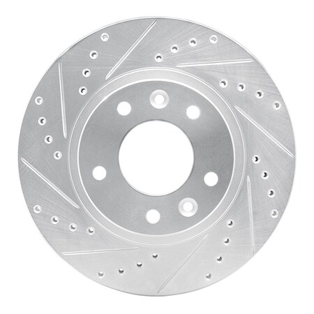 Dynamic Friction Co DFC Brake Rotor - Drilled and Slotted - Silver 631-80031L