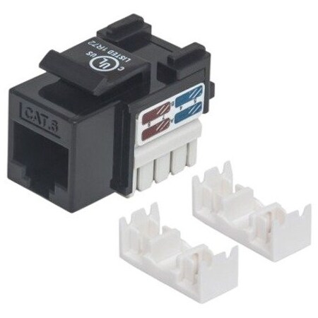 Intellinet Network Solutions CAT6 KEYSTONE JACK UTP, BLACK, PUNCH-DOWN 210720