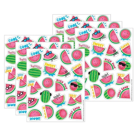 Eureka Watermelon Scented Stickers for Grade PK-12, Multi Color - Pack of 6 EU-650932-6