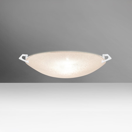 Besa Lighting Sonya 13 Ceiling, Glitter, White Clips, 1x11W LED 8417GL-LED-WH
