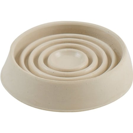 Shepherd Hardware Caster Cup, Rubber, Off-White, 4PK 9167