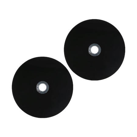 Mytee Products 24in Fifth Wheel Disc Lube Plate w/ Steel Retention Clip - 5mm Thick, HDPE, 2PK 5WD-24x2