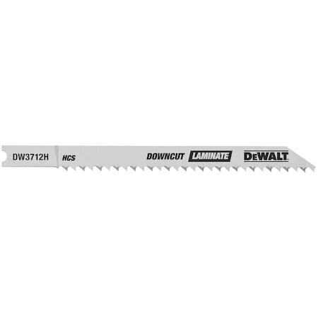 Dewalt 4" 10 TPI U-Shank Laminate Down Cutting Wood Cutting HCS Jig Saw Blade, PK5 DW3712H