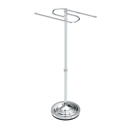 Gatco Floor S-Style Towel Stand, Chrome 1505