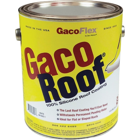 Gaco GacoRoof VOC-Compliant Silicone Roof Coating Wht 1 Gal. GR1600C-1