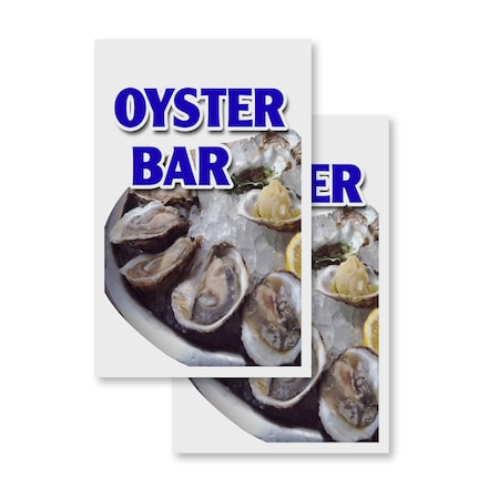 Signmission Oyster Bar, Vinyl Decals Only 24 Inch x 36 Inch, Vinyl Decal, 2PK DSB-2436-2PACK-Oyster Bar
