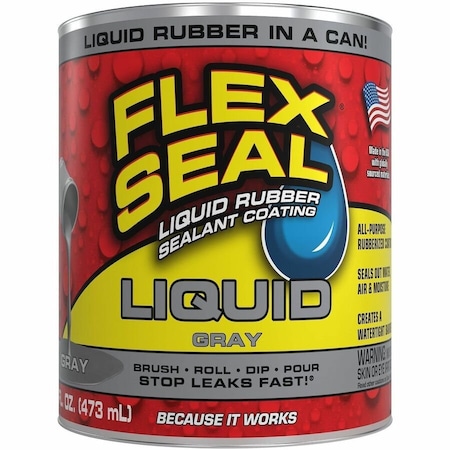 Flex Seal Leak Sealer, 16 oz, Rubber Base, Gray LFSGRYR16